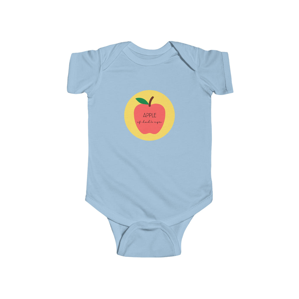 Apple of Dad's Eye Baby Onesie Blue