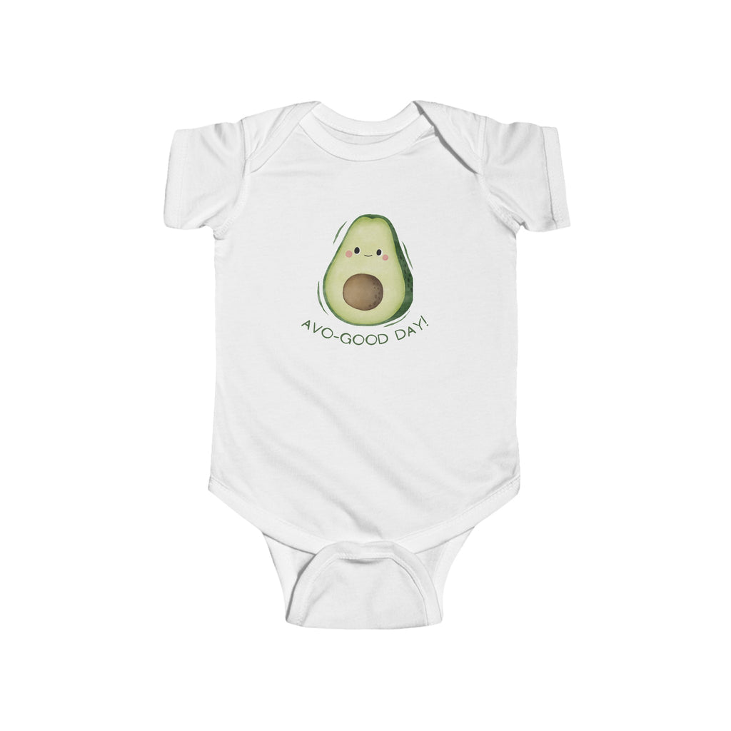 Avo-Good Day Baby Onesie White