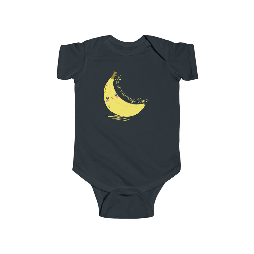 Banana Nap Time Baby Onesie Black