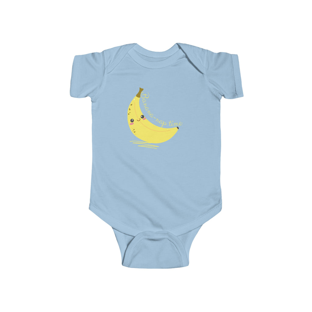 Banana Nap Time Baby Onesie Blue