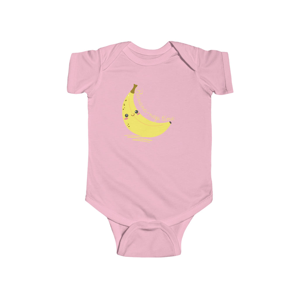 Banana Nap Time Baby Onesie Pink