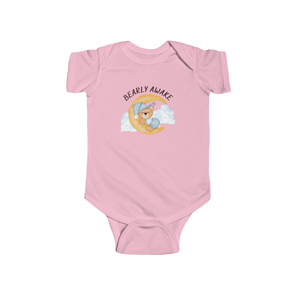 Bearly Awake Baby Onesie Pink