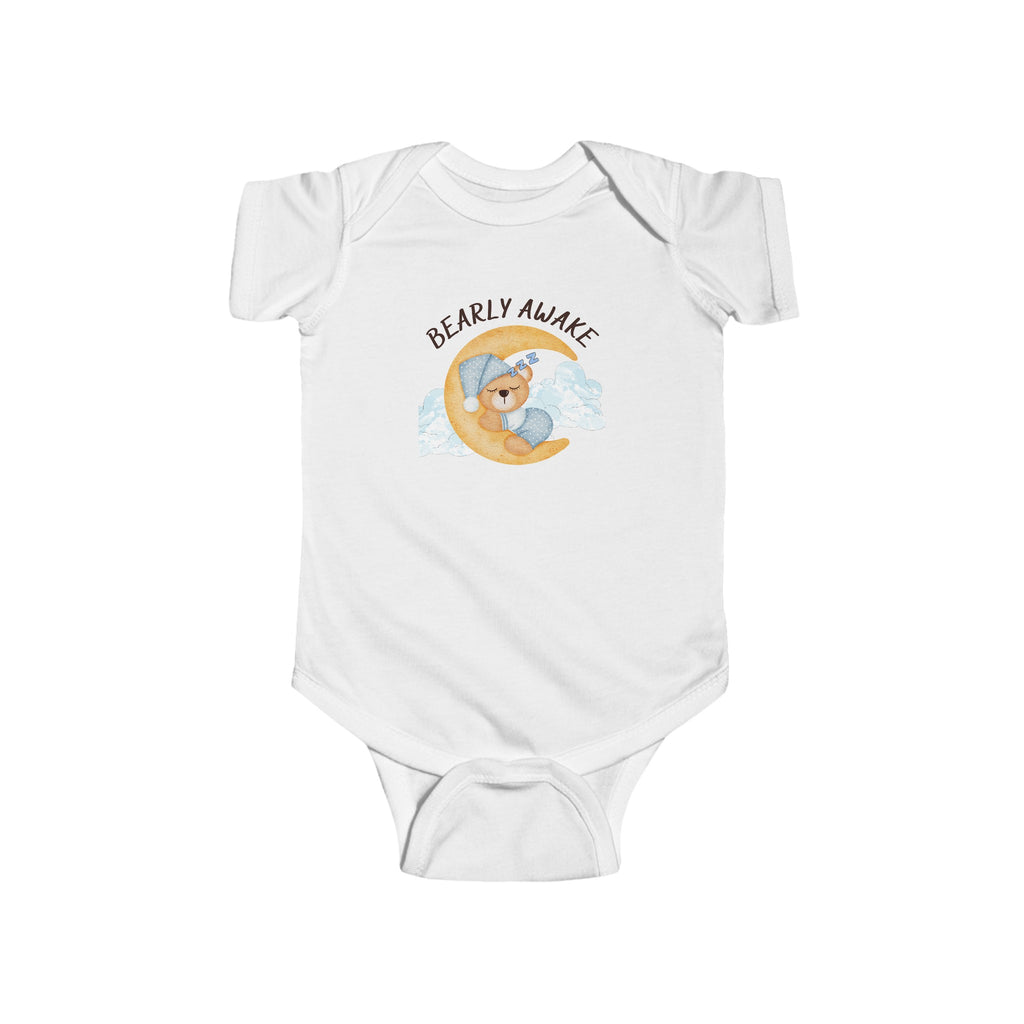 Bearly Awake Baby Onesie White