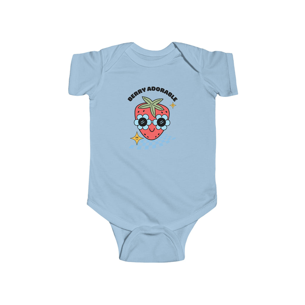 Berry Adorable Baby Onesie Blue