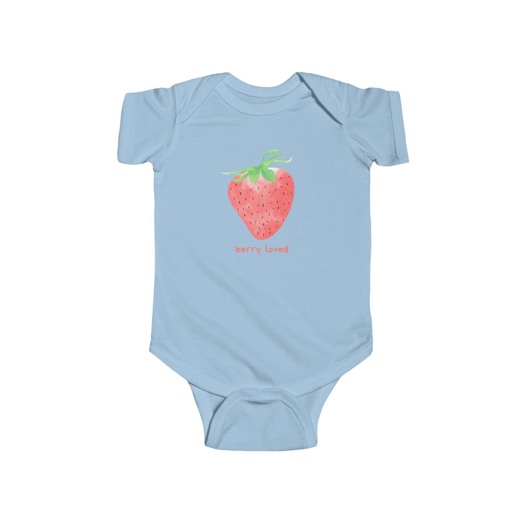 Berry Loved Baby Onesie Blue