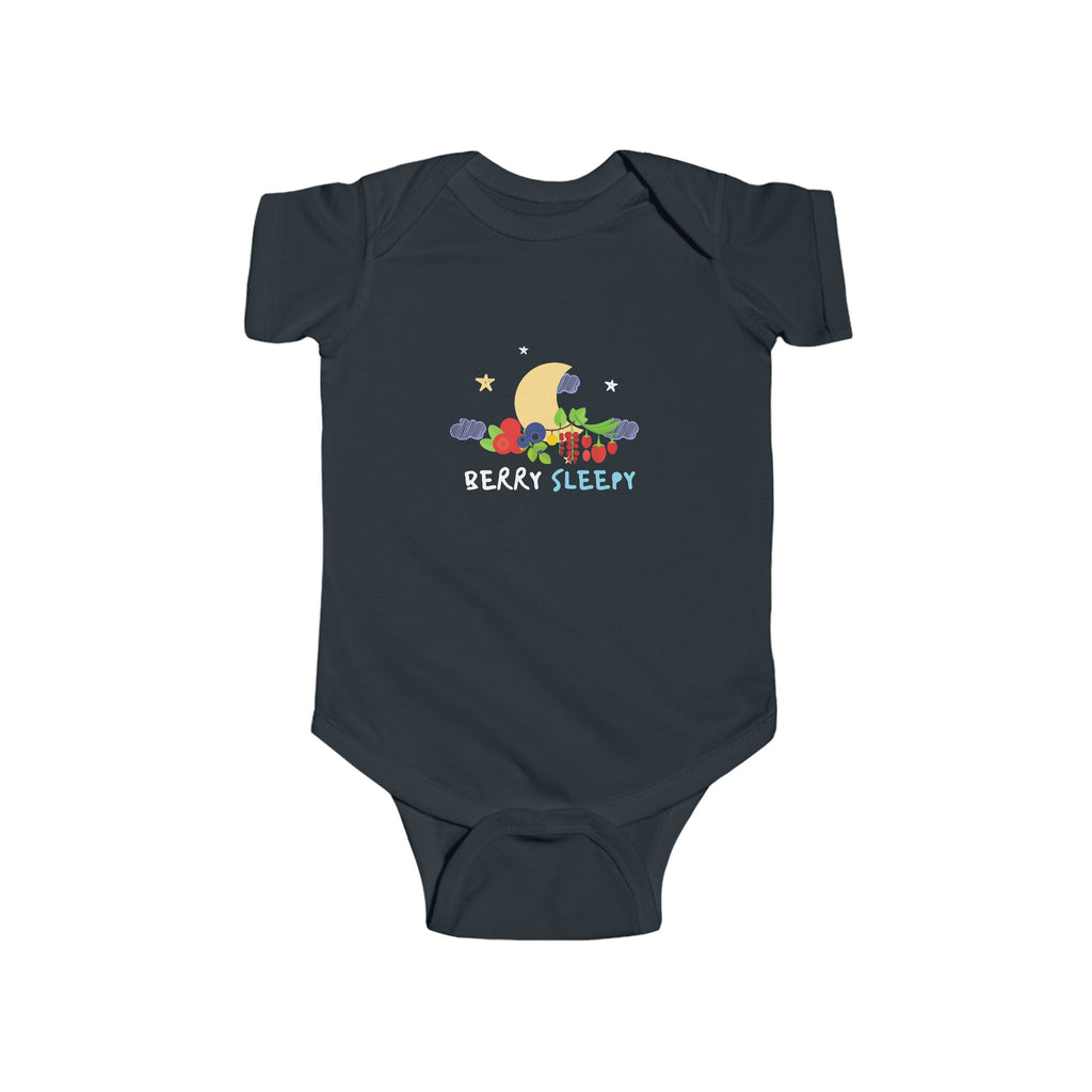 Berry Sleepy Baby Onesie Black