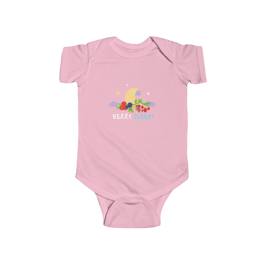 Berry Sleepy Baby Onesie Pink