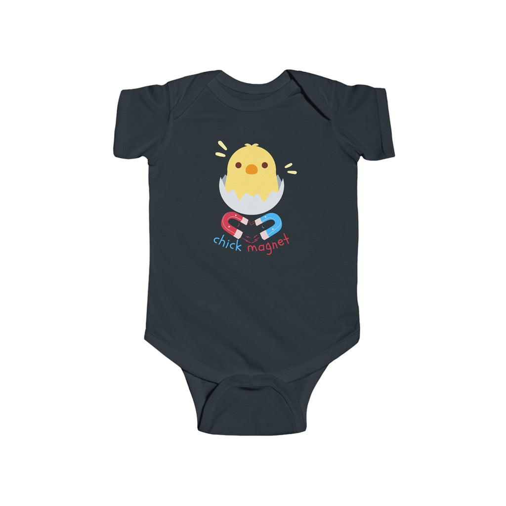 Chick Magnet Baby Onesie Black