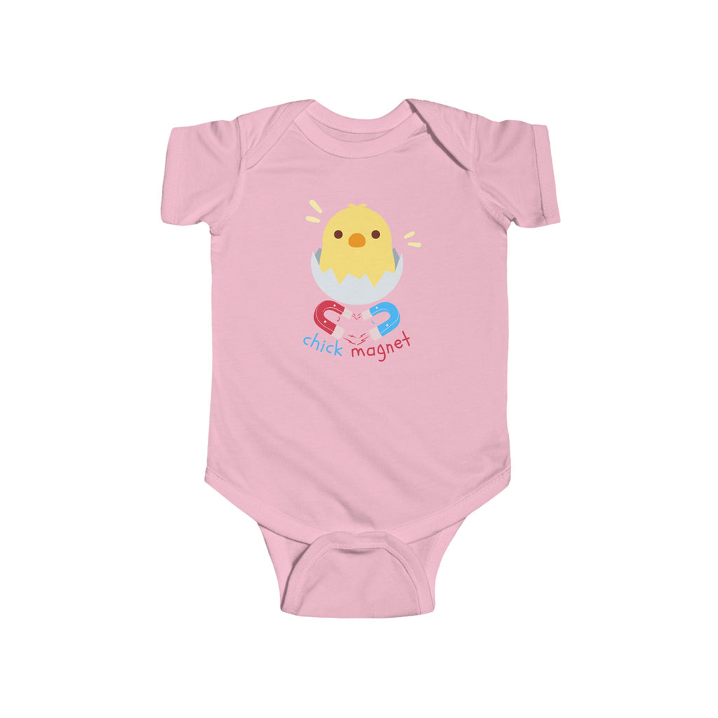 Chick Magnet Baby Onesie Pink