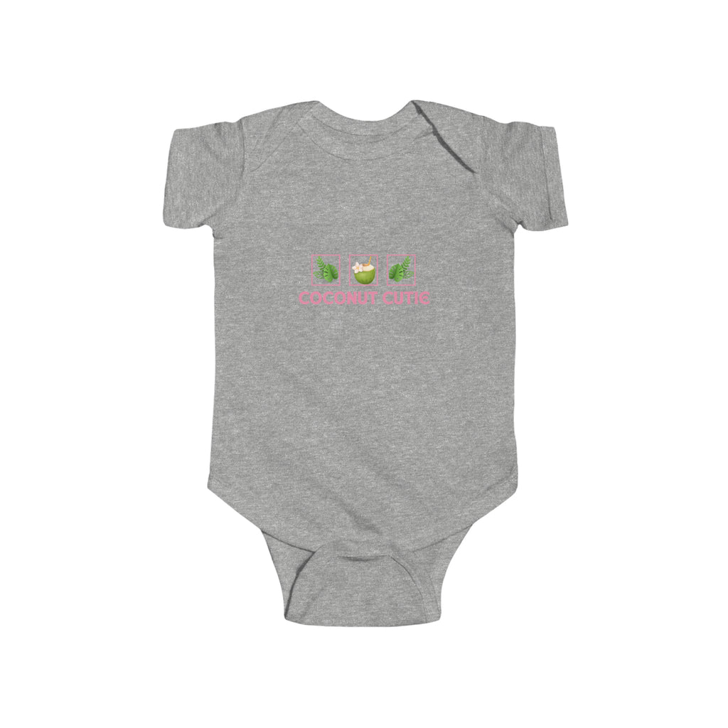 Coconut Cutie Baby Onesie Gray