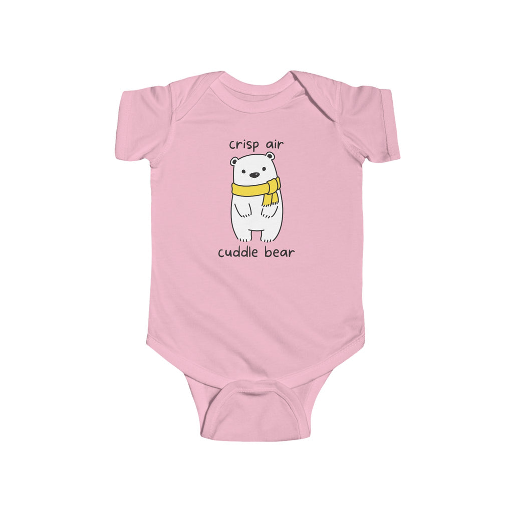 Crisp Air Cuddle Bear Baby Onesie Pink