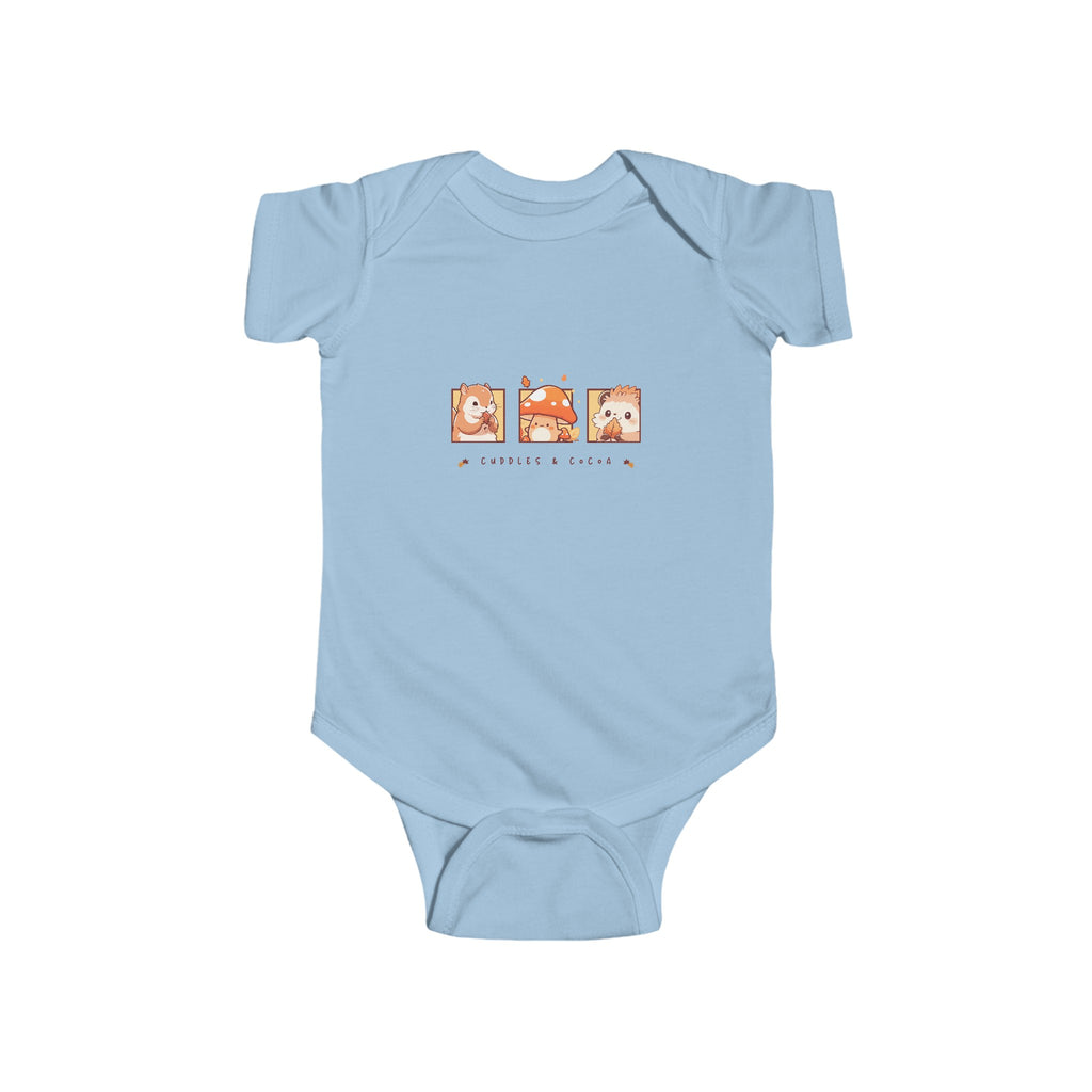 Cuddles and Cocoa Baby Onesie Blue