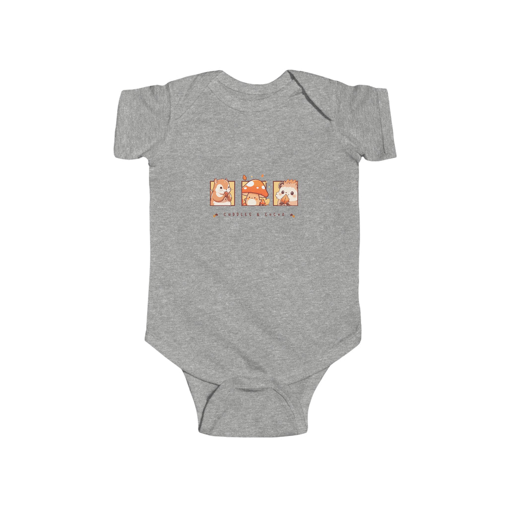 Cuddles and Cocoa Baby Onesie Heather