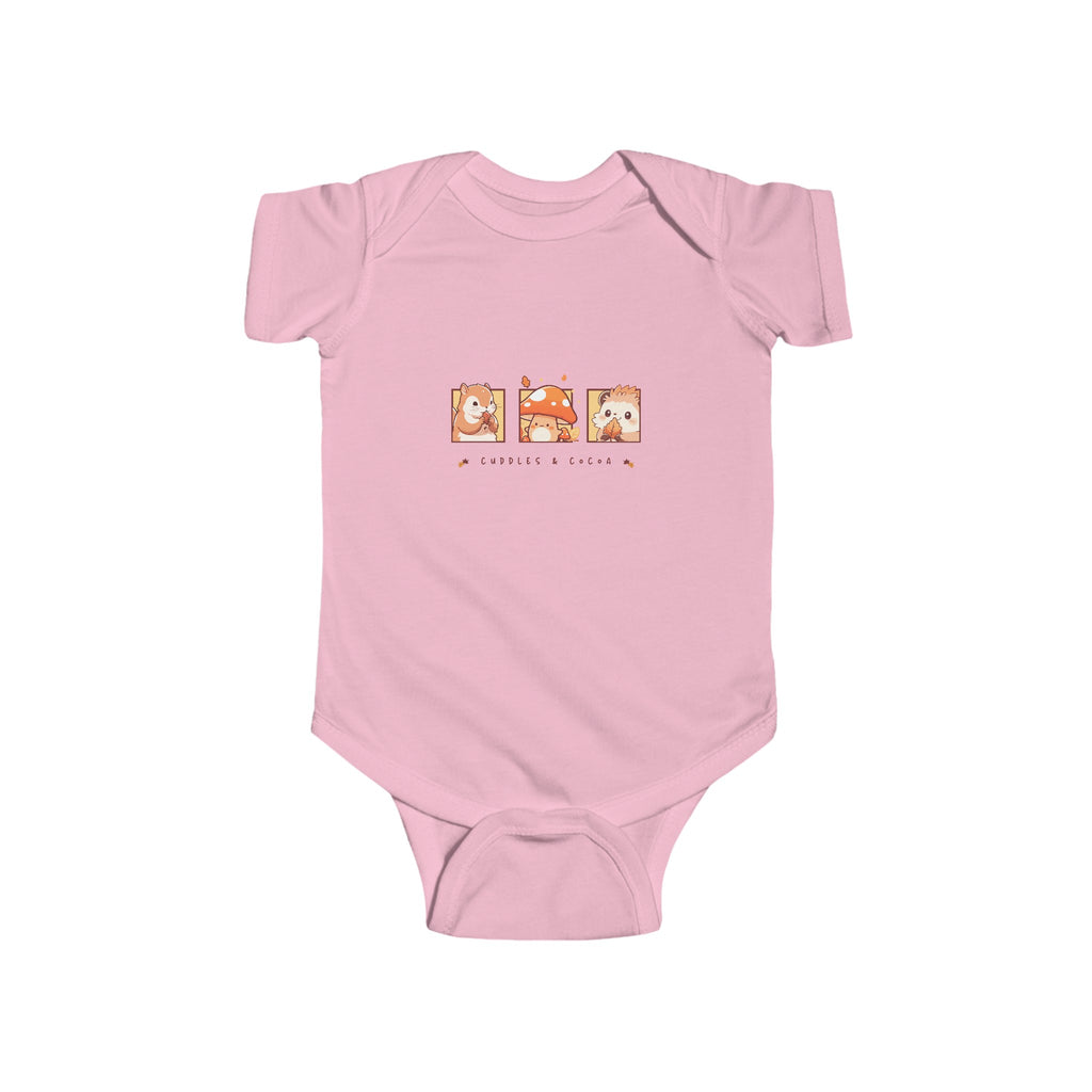 Cuddles and Cocoa Baby Onesie Pink