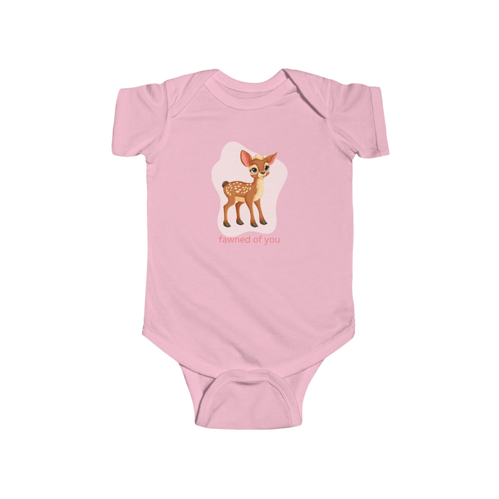 Fawned of You Pink Baby Onesie Pink