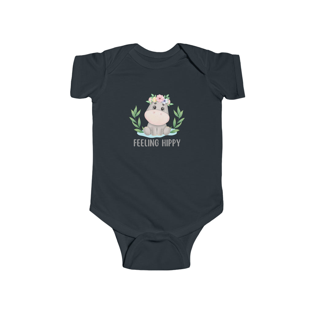 Feeling Hippy Baby Onesie Black