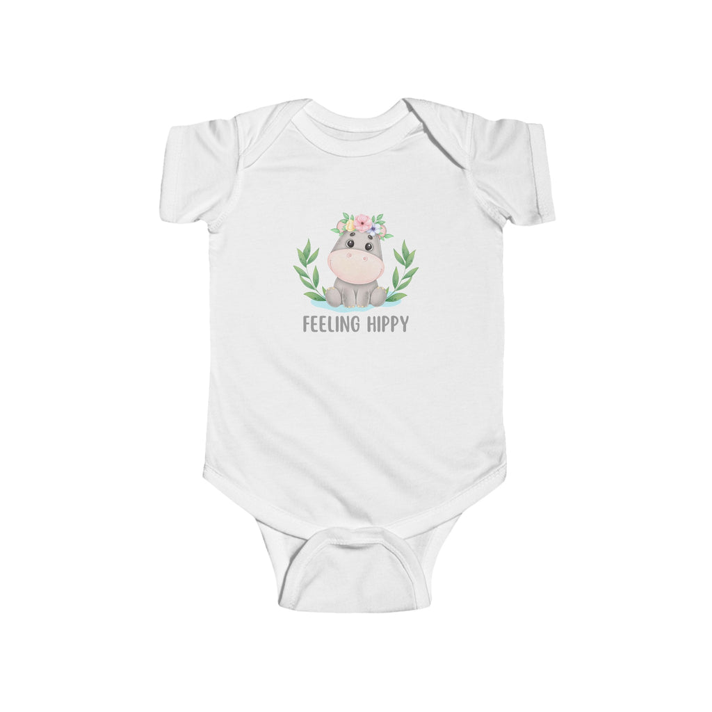 Feeling Hippy Baby Onesie White