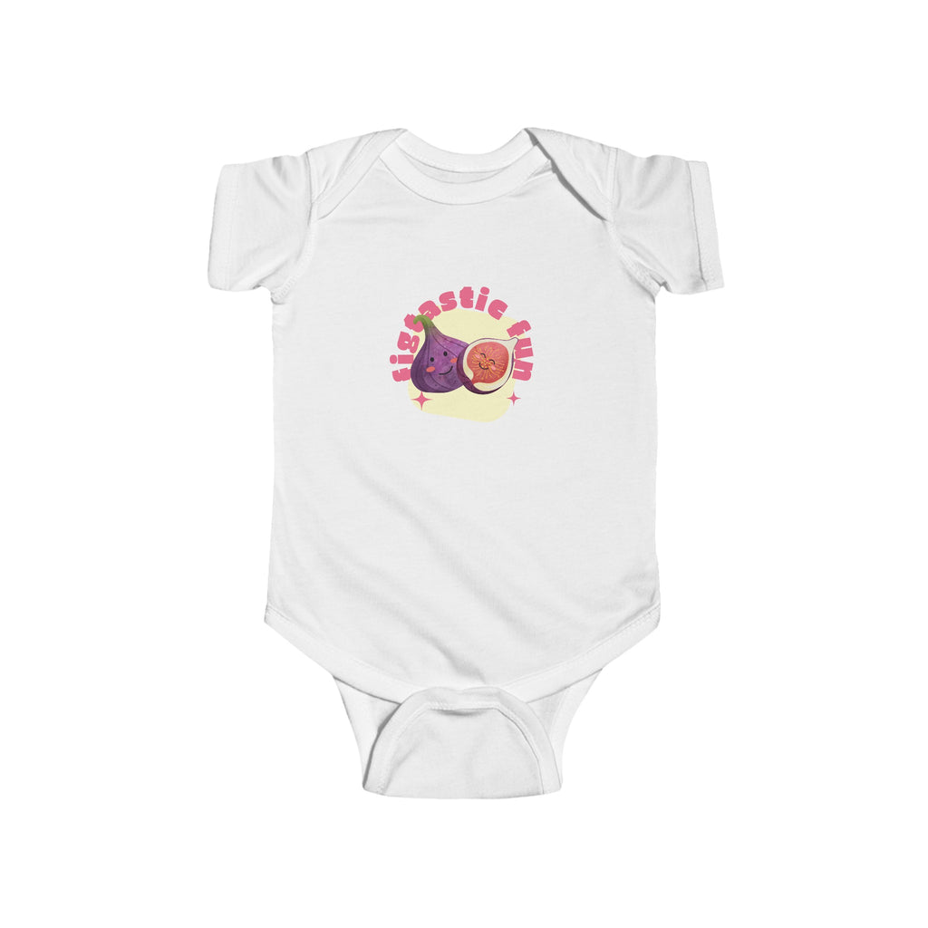 Figtastic Fun Baby Onesie White