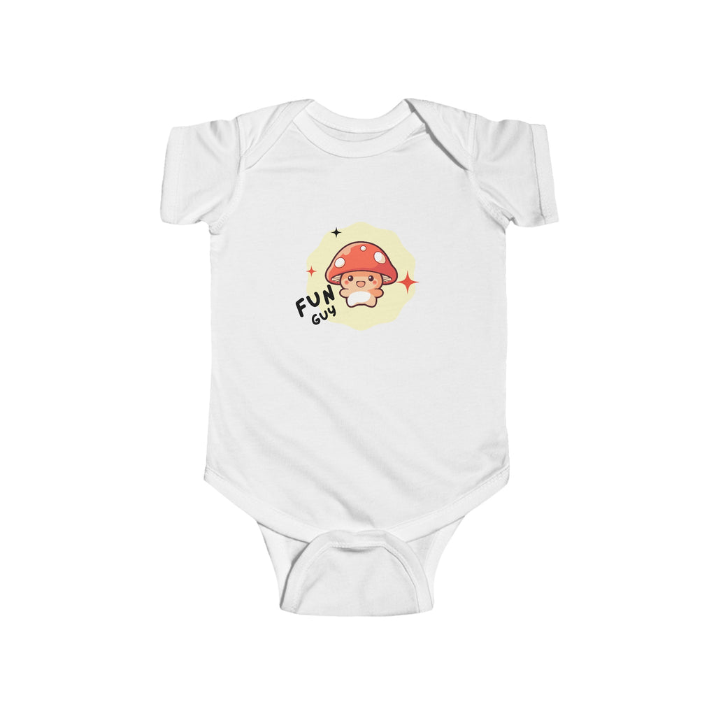 Fun Guy Baby Onesie White