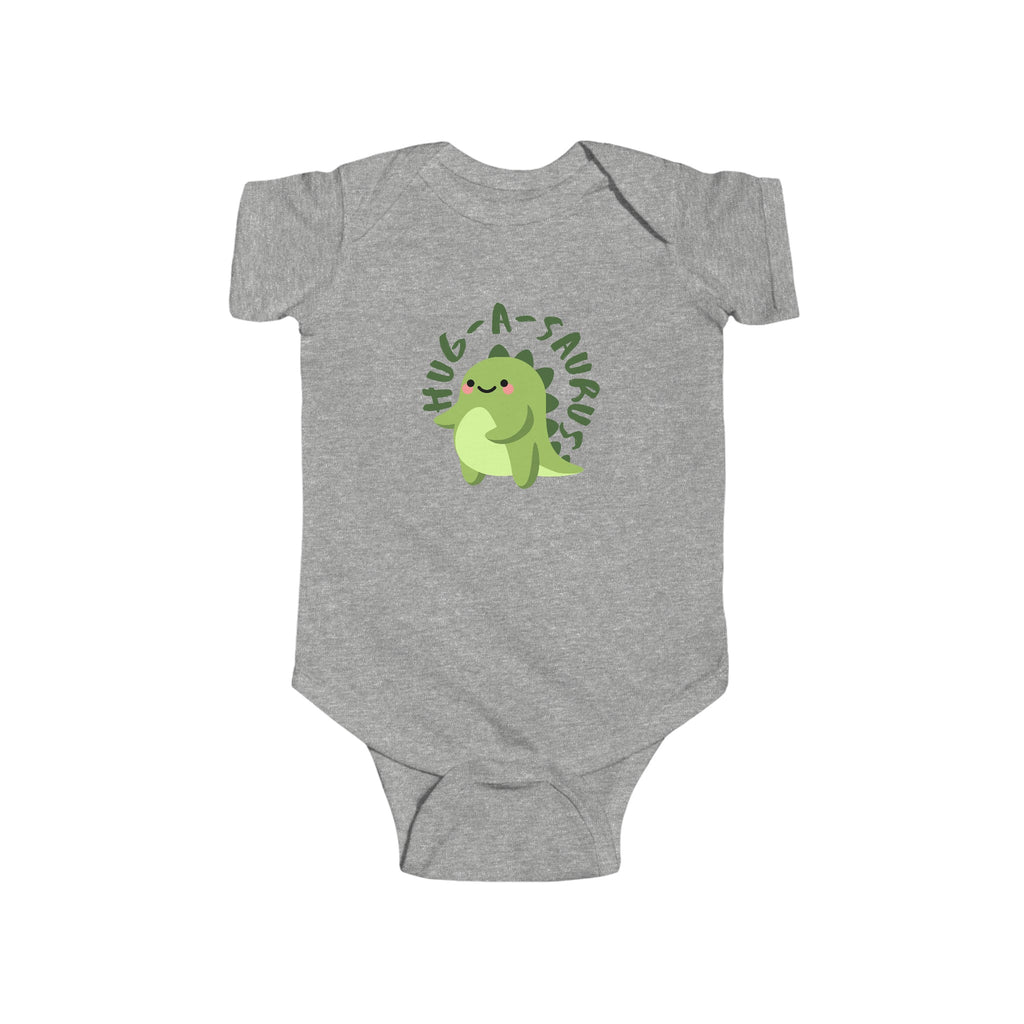 Hug-a-Saurus Baby Onesie Gray