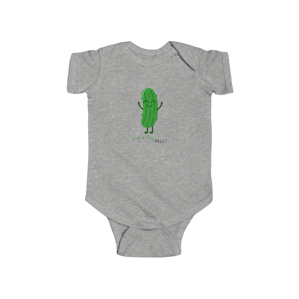 I'm a Big Dill Baby Onesie Gray