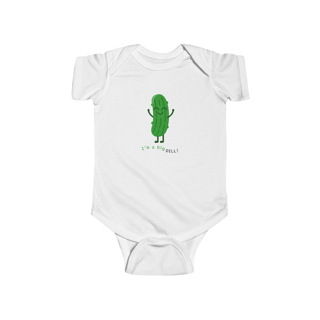 I'm a Big Dill Baby Onesie White