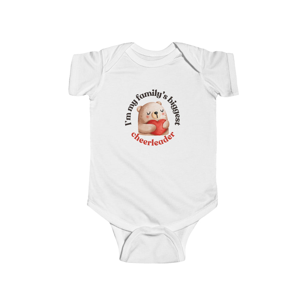 I'm My Family's Biggest Cheerleader Baby Onesie White