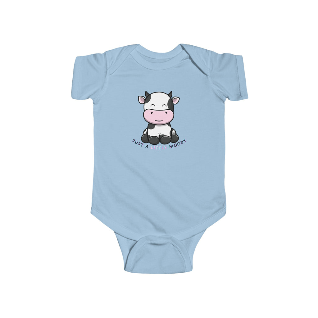 Just a Little Moody Baby Onesie Blue