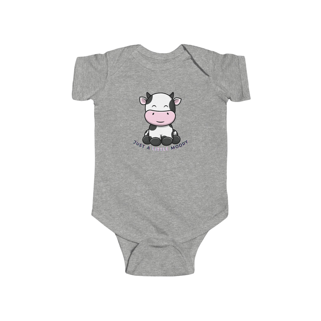 Just a Little Moody Baby Onesie Gray