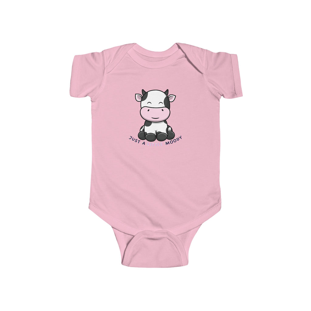 Just a Little Moody Baby Onesie Pink