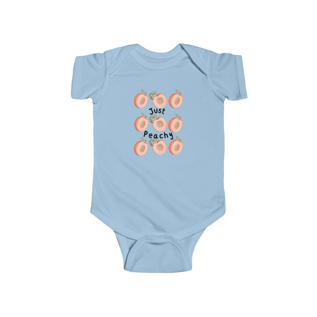 Just Peachy Baby Onesie Blue