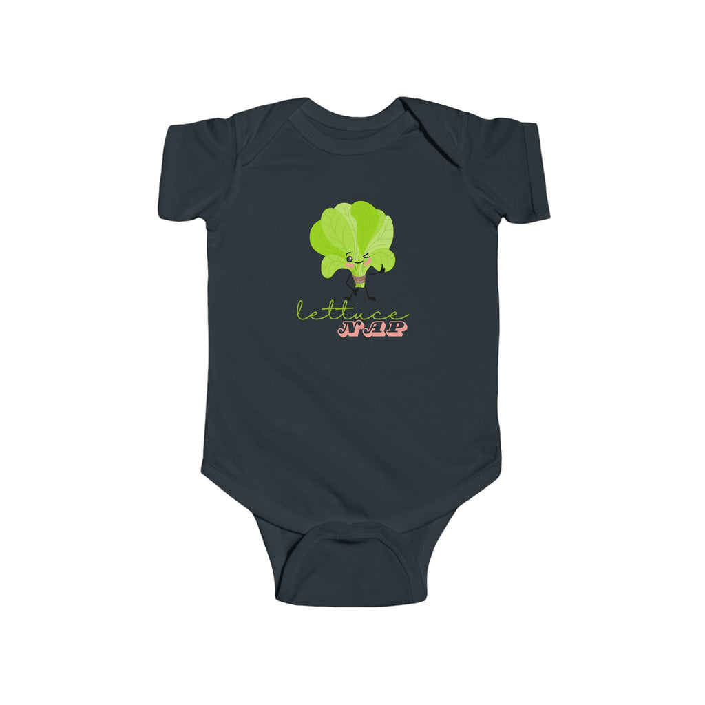 Lettuce Nap Baby Onesie Black