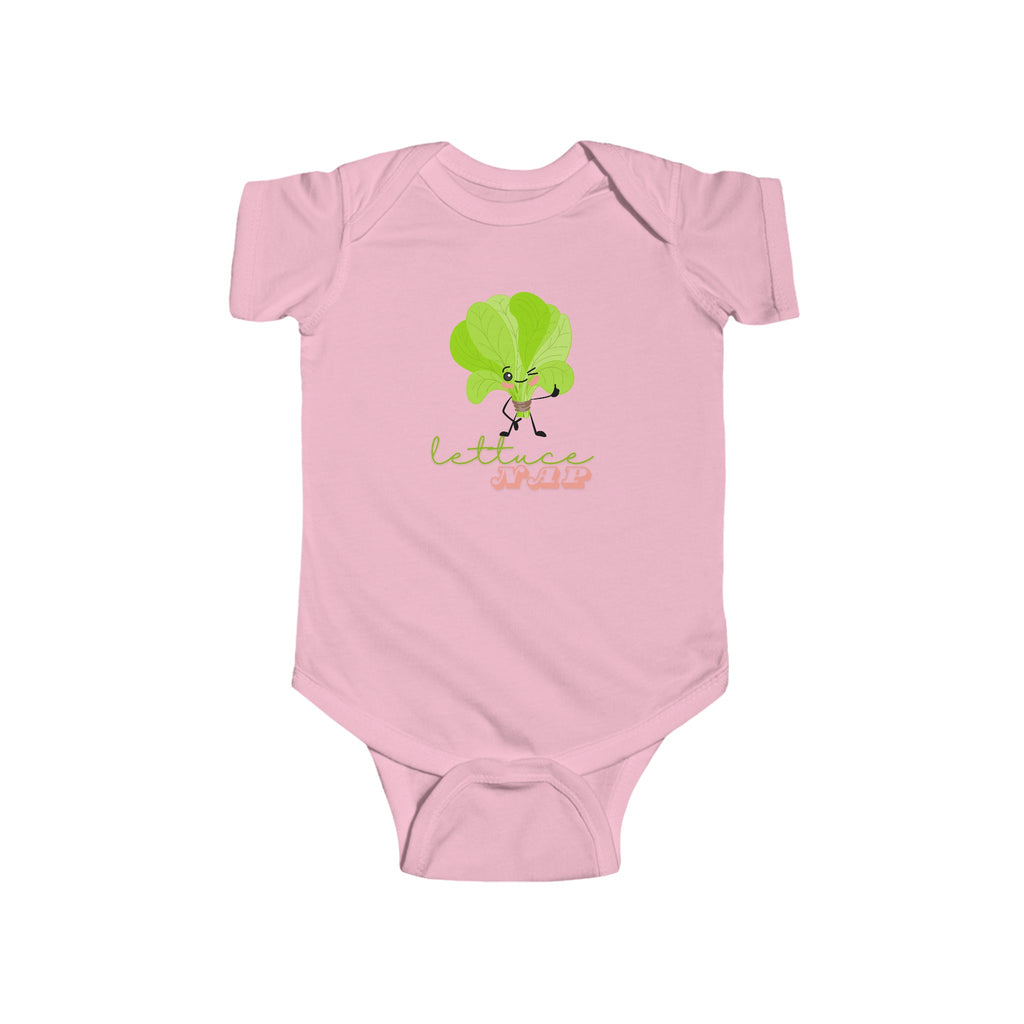 Lettuce Nap Baby Onesie Pink