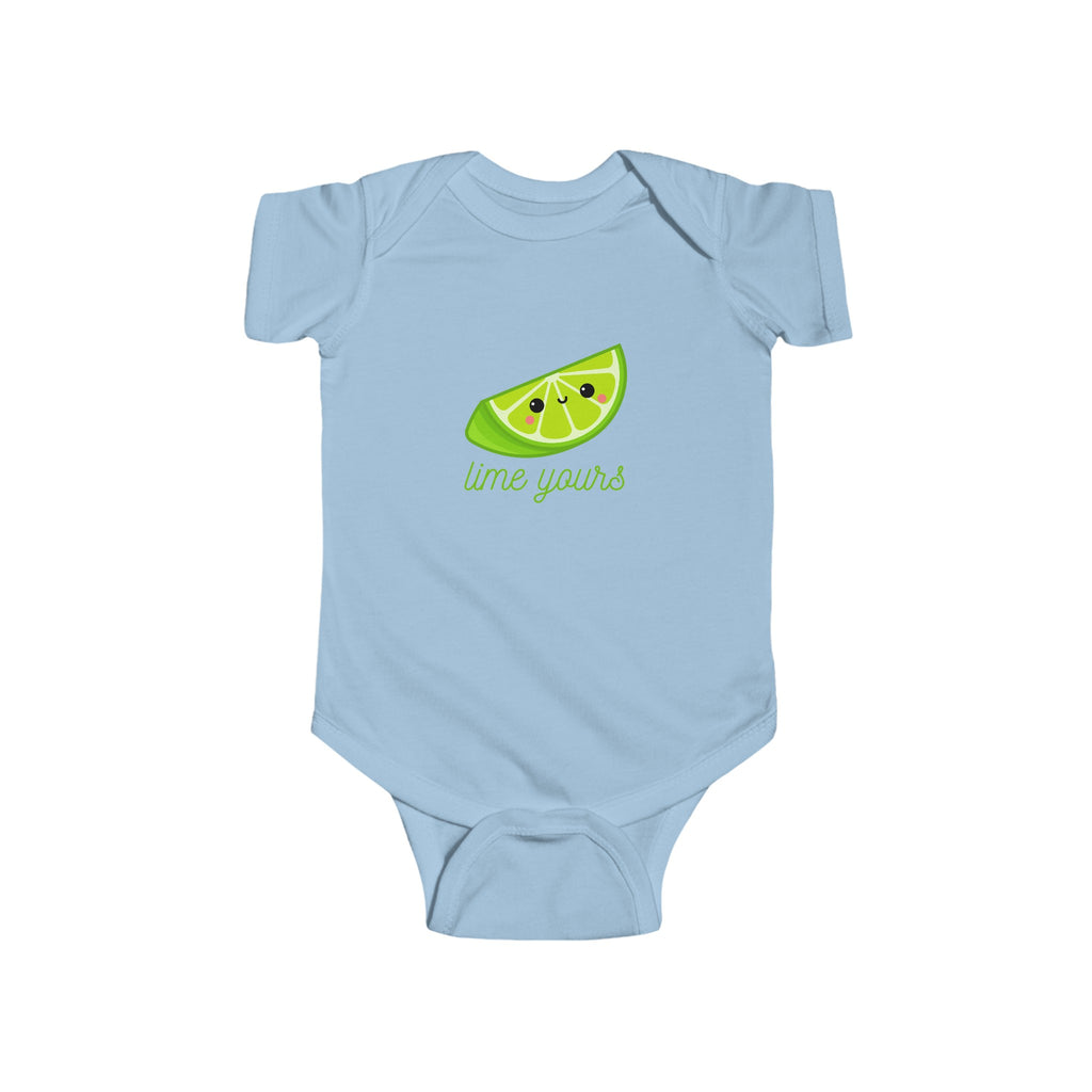 Lime Yours Baby Onesie Blue