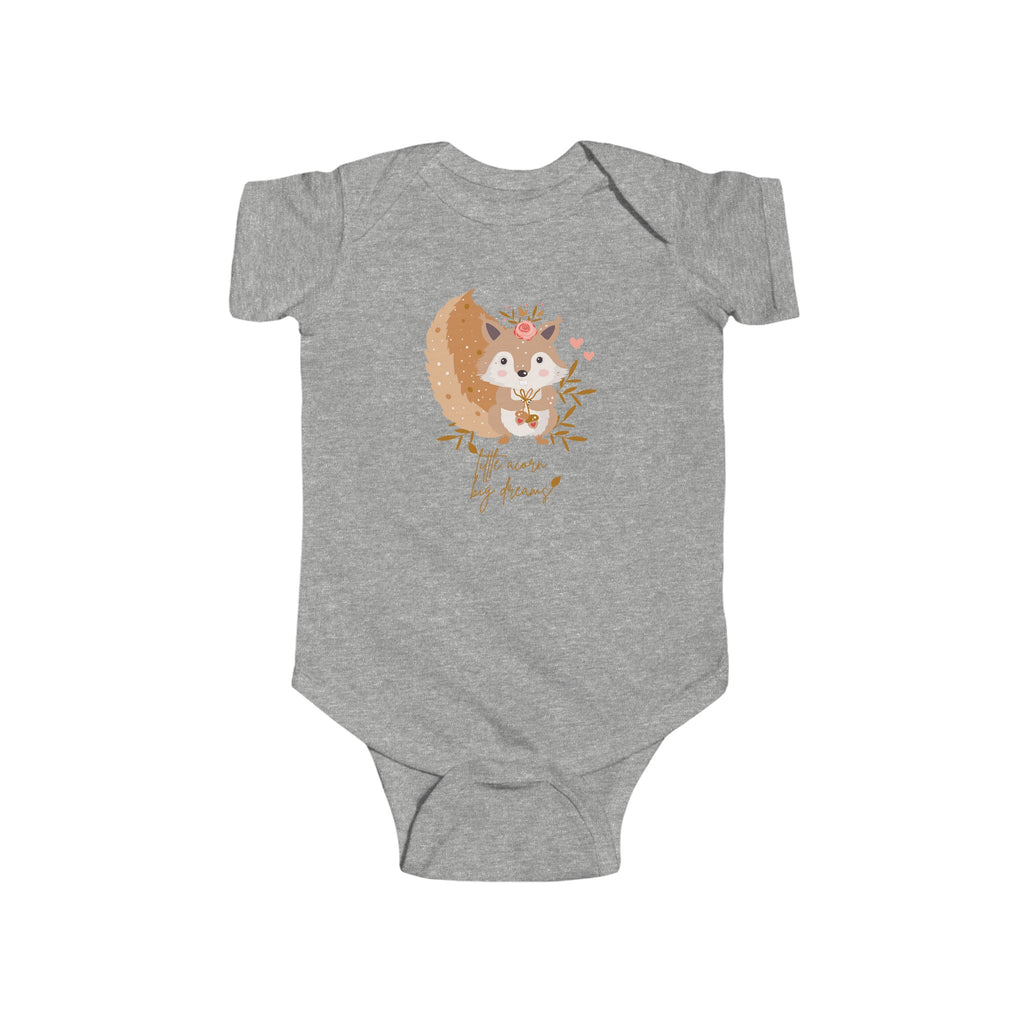 Little Acorn Big Dreams Baby Onesie Heather