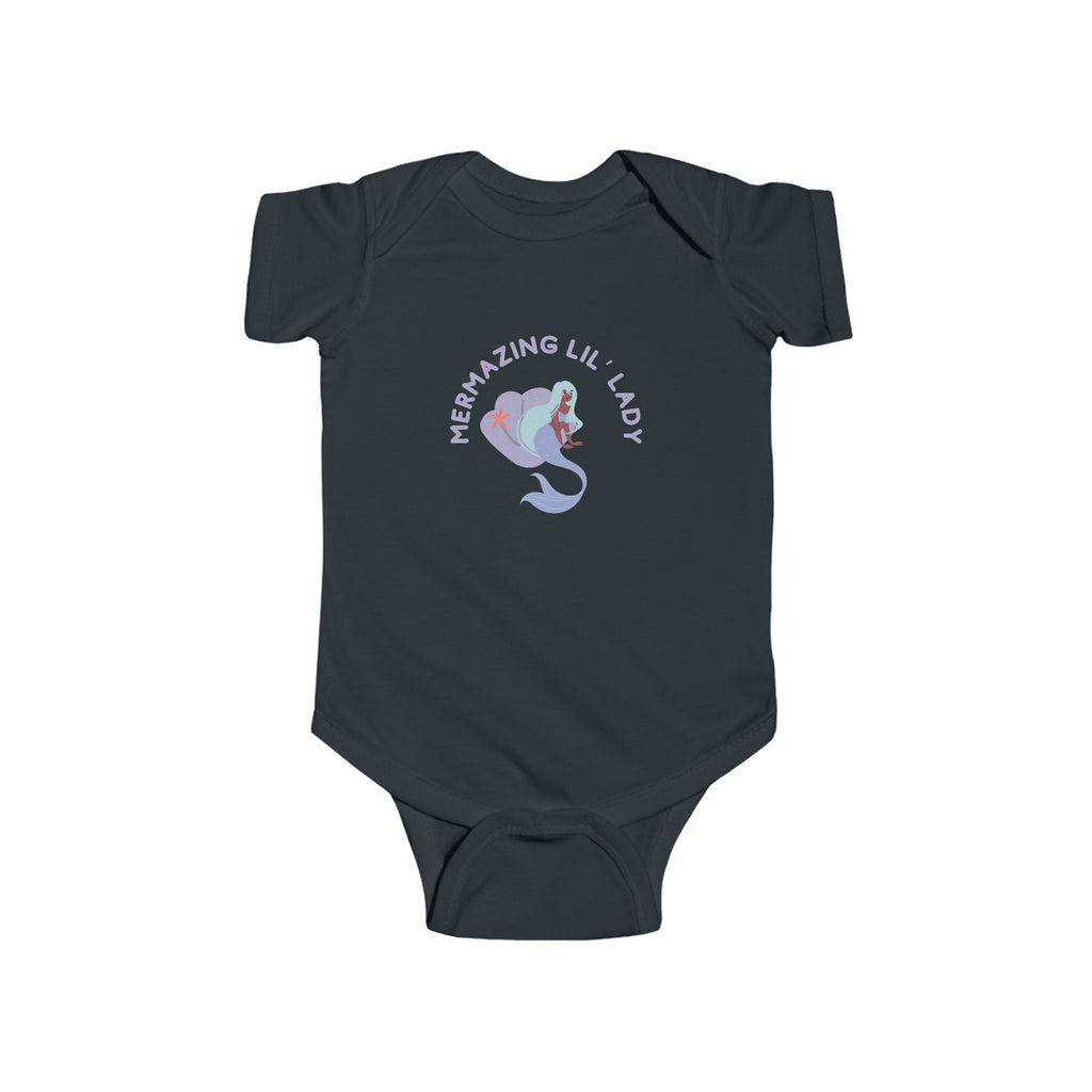 Mermazing Lil' Lady Baby Onesie Black