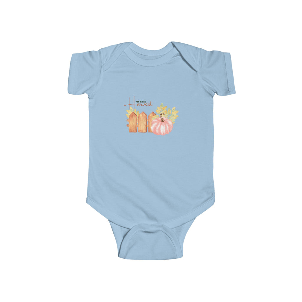 My First Harvest Baby Onesie Blue