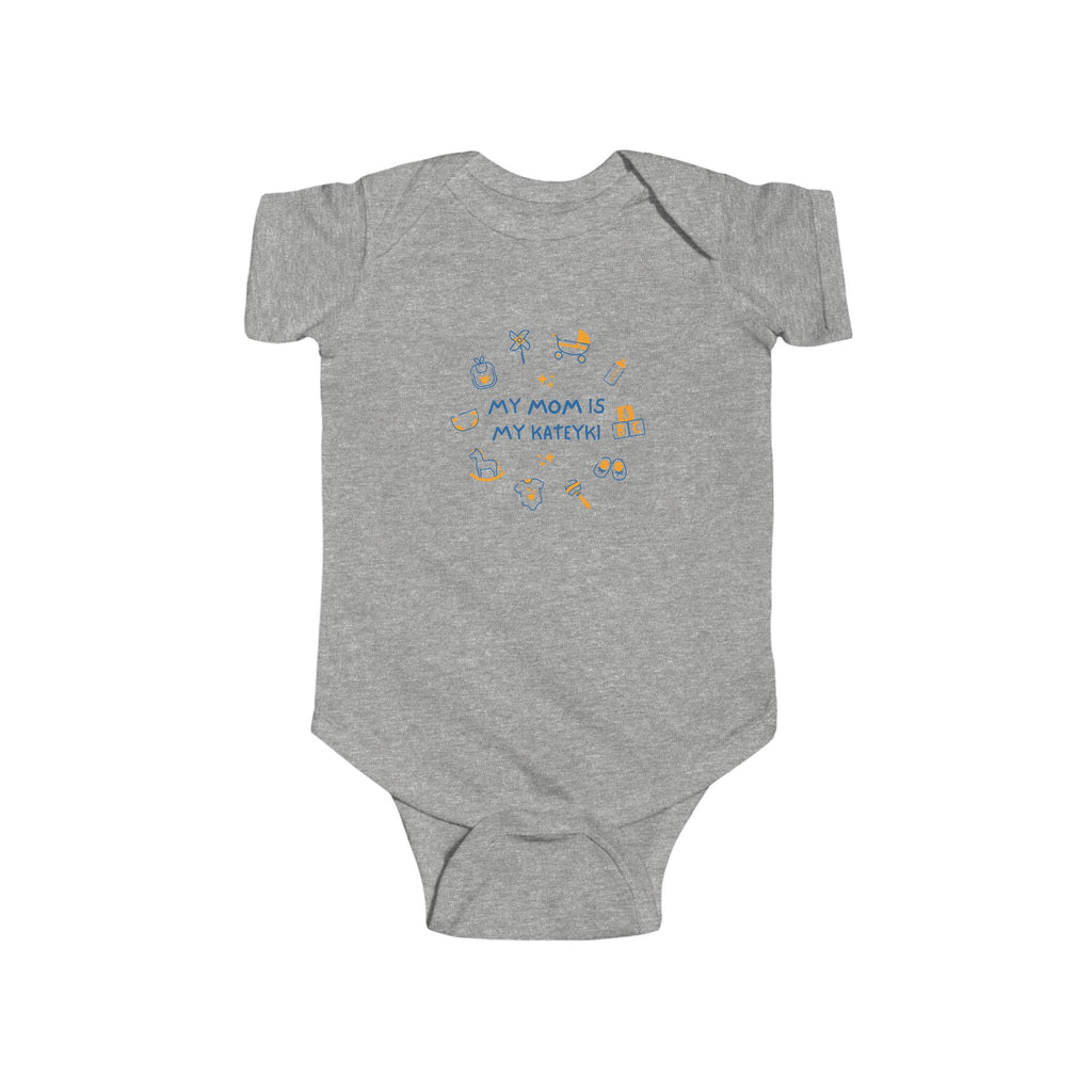 My Mom is My Kateyki Charm Baby Onesie Heather