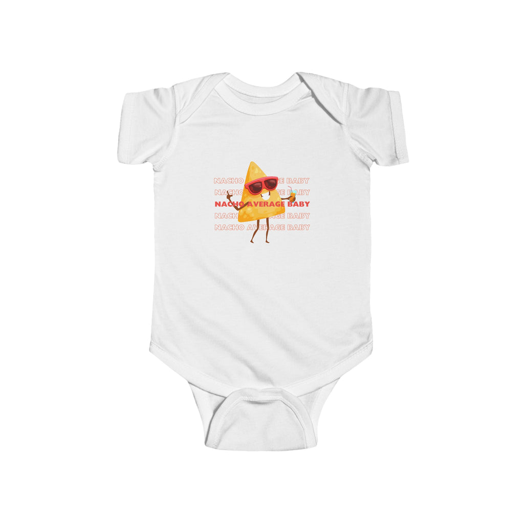 Nacho Average Baby Onesie White