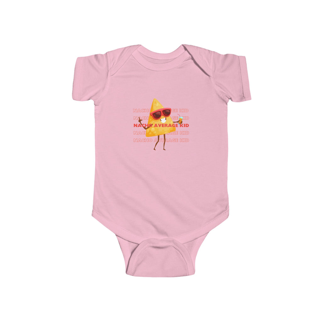 Nacho Average Kid Onesie Pink