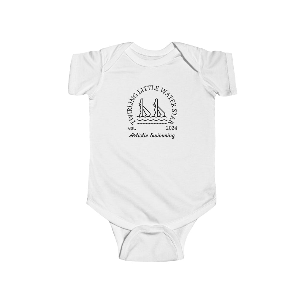 Olympics Artistic Swimming Baby Onesie White