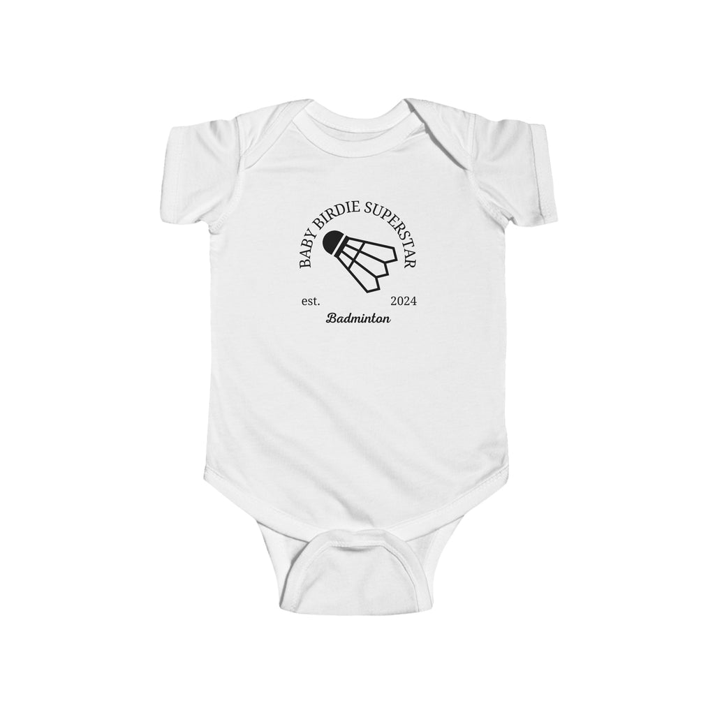 Olympics Badminton Baby Onesie White