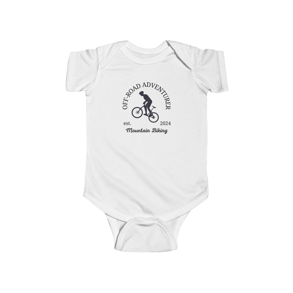 Olympics Cycling Mountain Bike Baby Onesie White