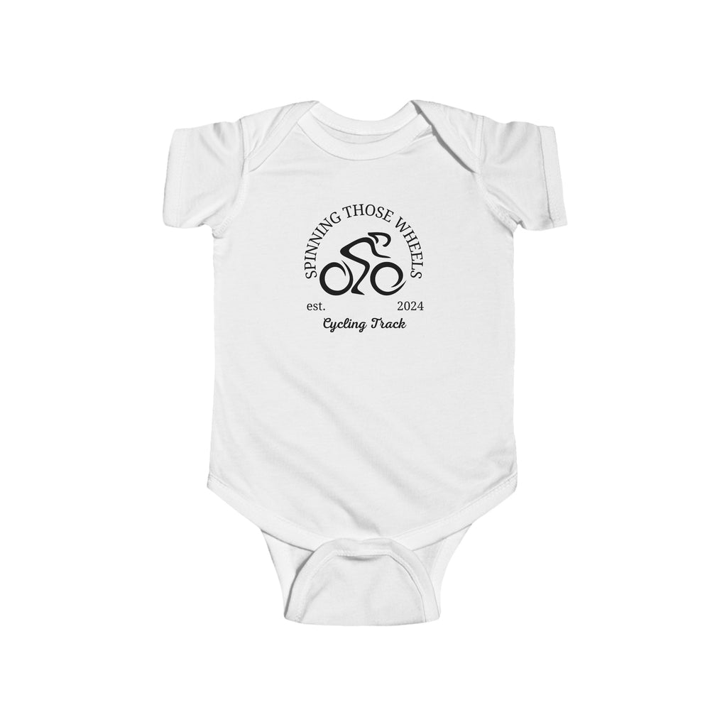 Olympics Cycling Track Baby Onesie White