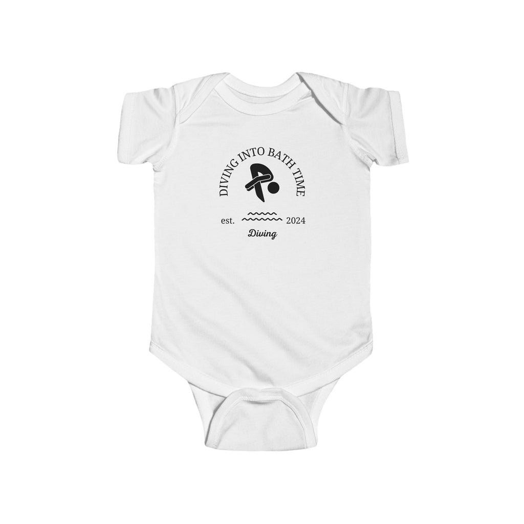 Olympics Diving Baby Onesie White