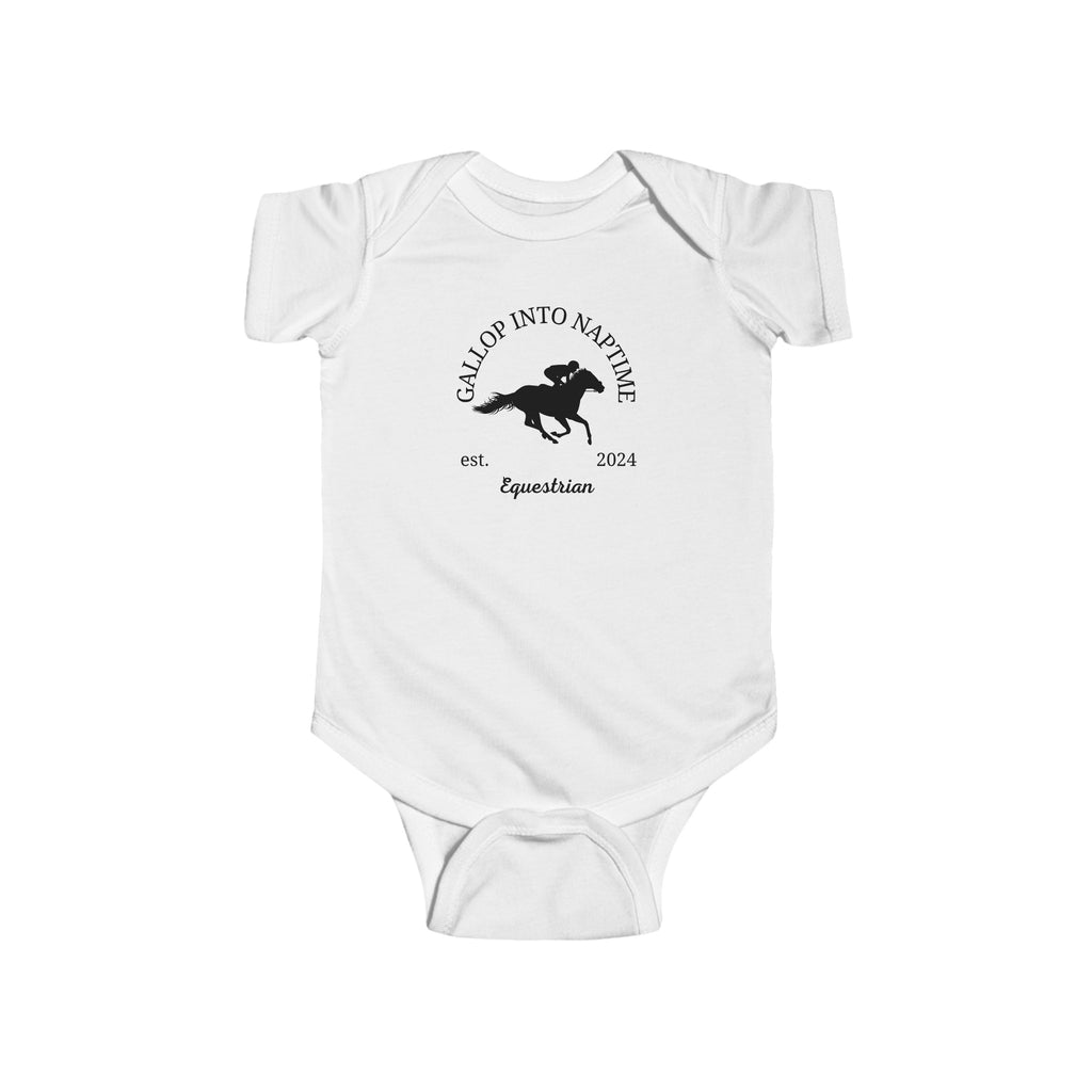 Olympics Equestrian Baby Onesie White