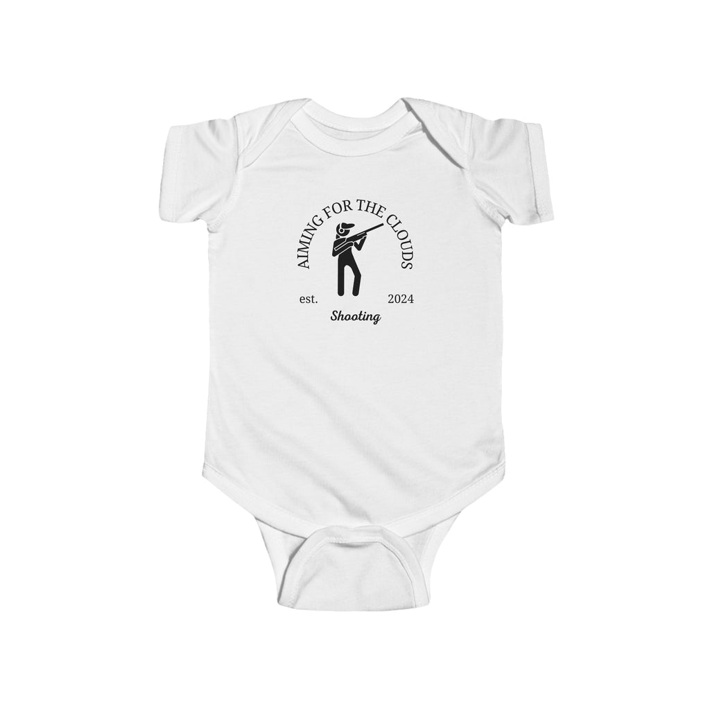 Olympics Shooting Sport Baby Onesie White