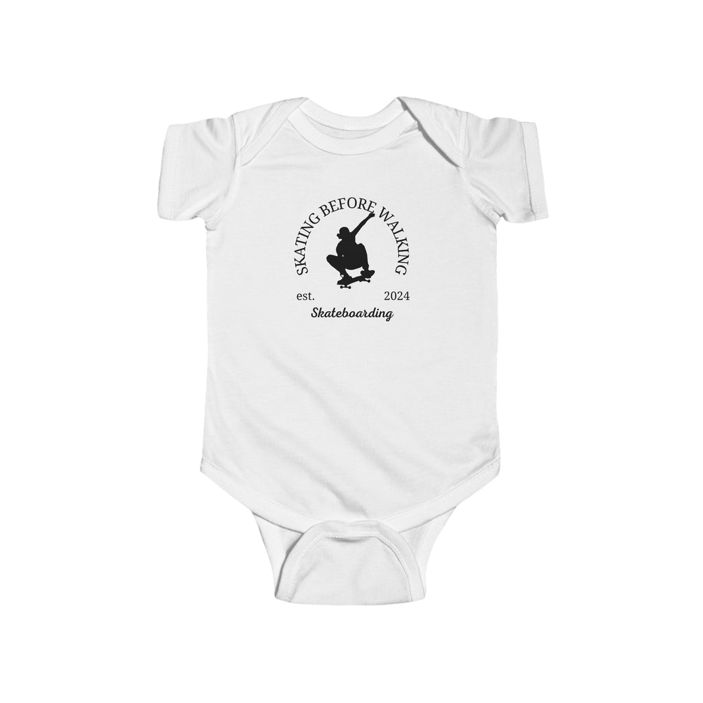 Olympics Skateboarding Baby Onesie White