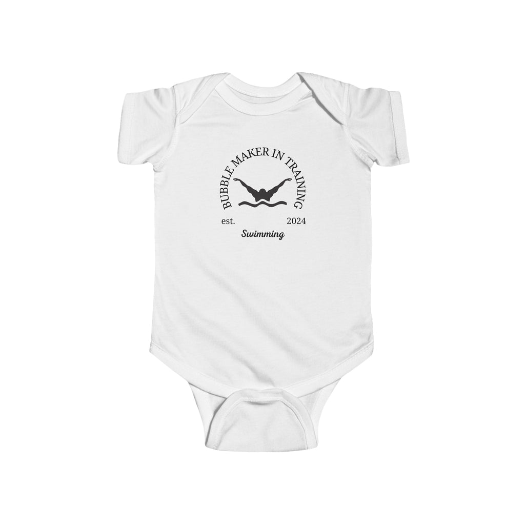 Olympics Swimming Baby Onesie White