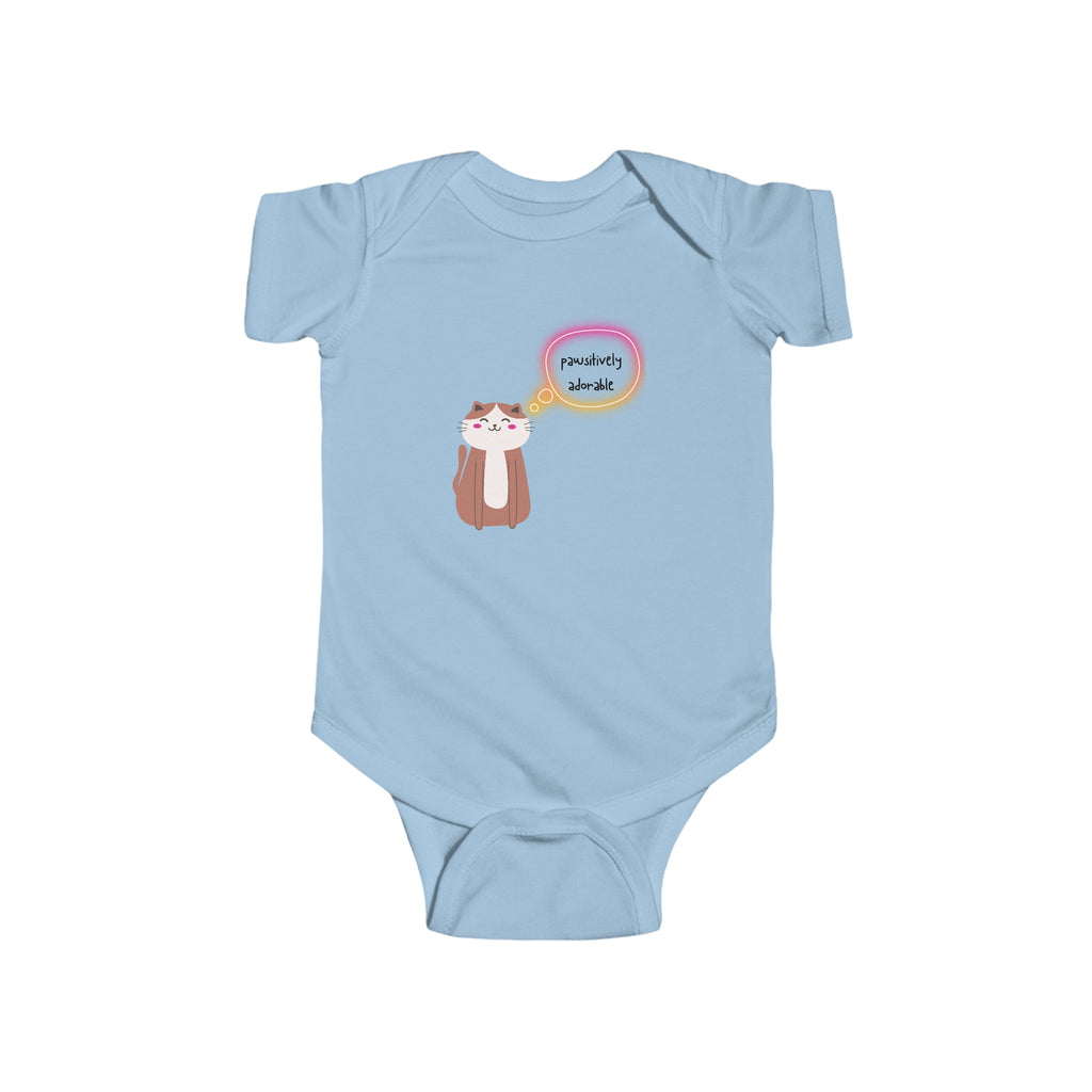 Pawsitively Adorable Cat Baby Onesie Blue